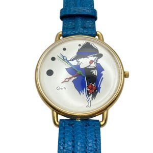 Unique Art Illustrated Vintage Women's Watch 44mm - New Battery Adjustable image 8