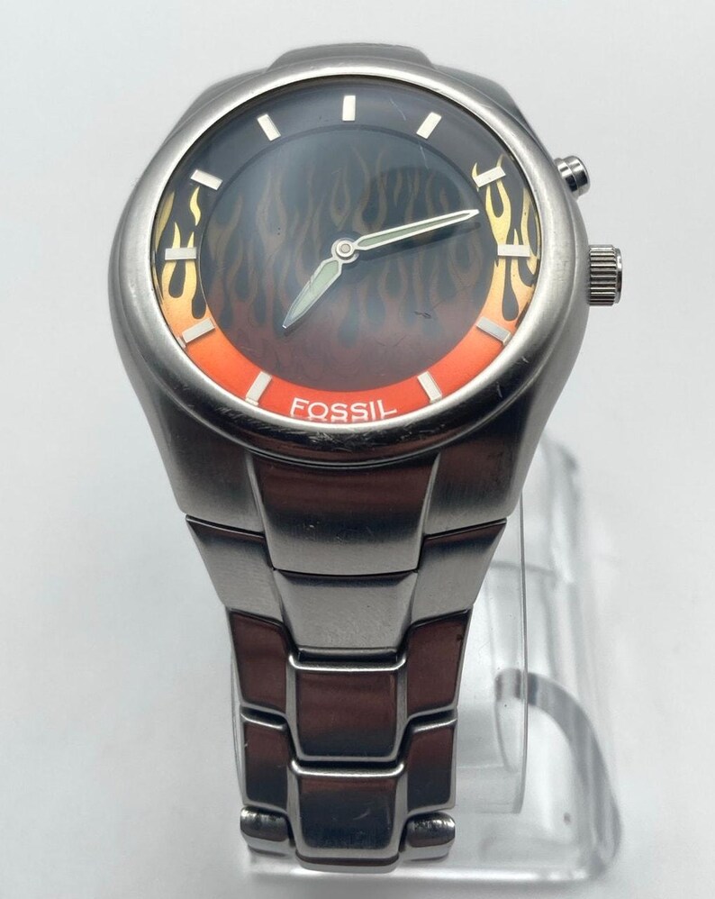 Fossil Big Tic Flame Animation JR-8115 Men's Watch 39mm - New Batteries Works image 10