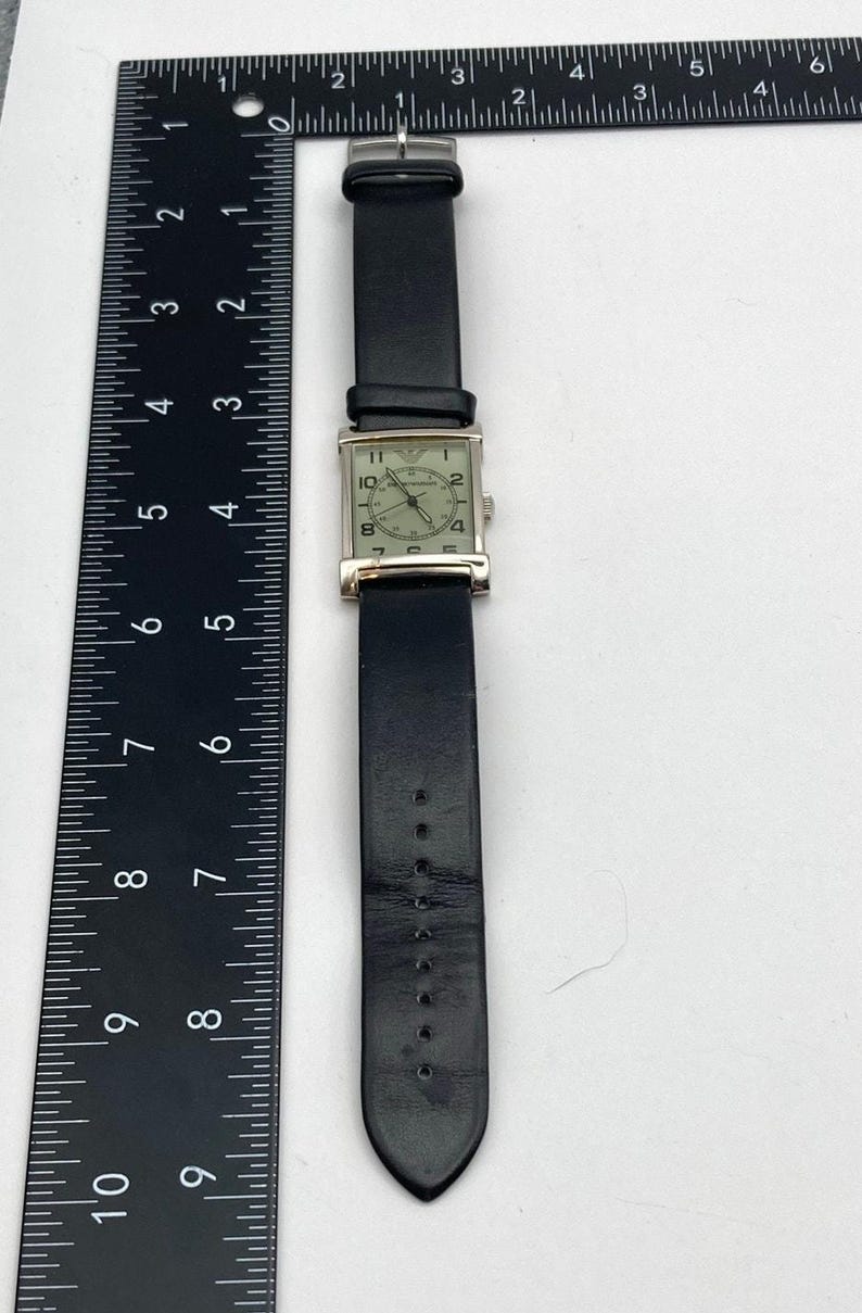 Emporio Armani AR-0211 Men's Military Tank Style Watch 26mm - New Battery WR image 9