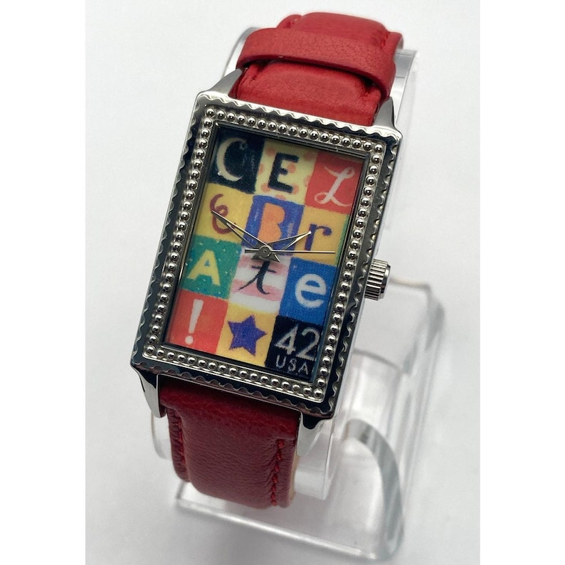 Arjang and Company Postage Stamp Women's Watch - Fresh Battery - Adjustable WR image 1