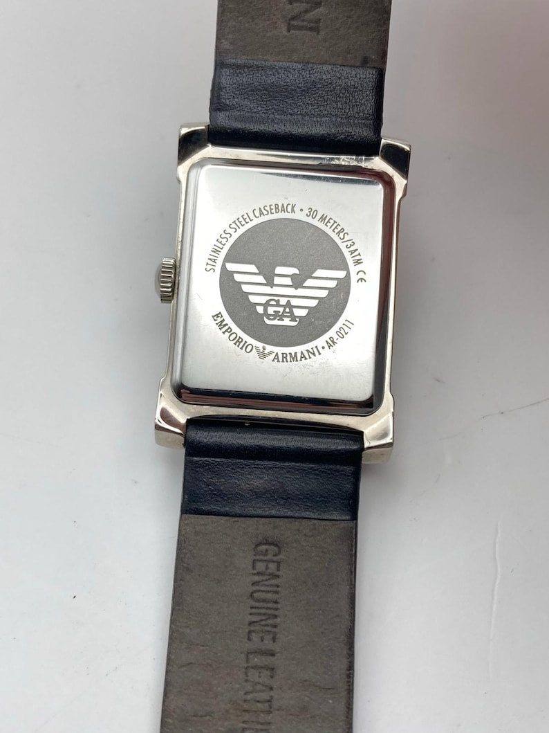 Emporio Armani AR-0211 Men's Military Tank Style Watch 26mm - New Battery WR image 6