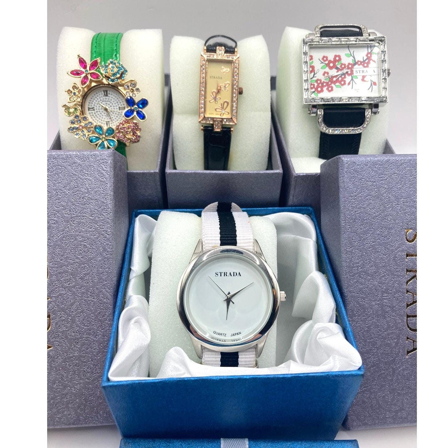 Women\'s Strada Watch Lot Bulk (4) with Original Boxes - All Fresh Batteries Read Strada Quartz Battery Wristwatches for sale | eBay main image 2