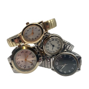 Womens Analog Watches (4) Expandable Bands Working with New Batteries