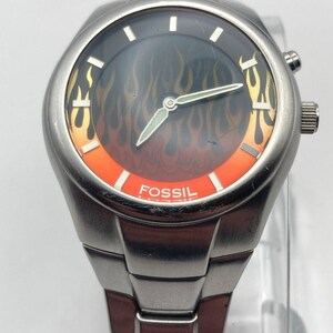 Fossil Big Tic Flame Animation JR-8115 Men's Watch 39mm - New Batteries Works image 8
