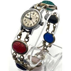 Vintage Timex Women\'s Multicolor Scarab Watch Vintage Timex Scarab Bracelet Watch Stainless Steel Works 8  main image 2