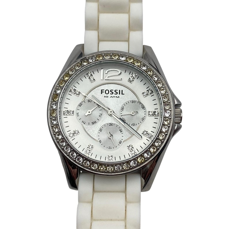 Fossil Riley ES2344 Women's Watch 38mm - Fresh Battery - WR 100m Adjustable image 1