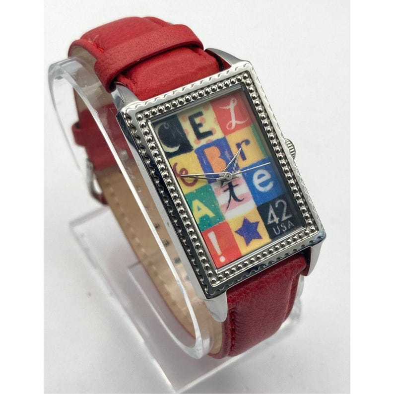 Arjang and Company Postage Stamp Women's Watch - Fresh Battery - Adjustable WR image 4