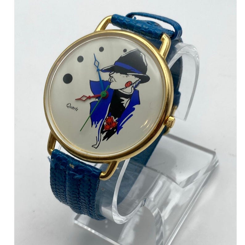 Unique Art Illustrated Vintage Women's Watch 44mm - New Battery Adjustable image 2