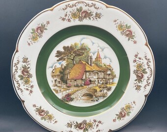 Set of Four Ascot Service Plates 10.5" Woods Son England Alpine White Firestone