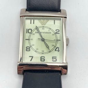 Emporio Armani AR-0211 Men's Military Tank Style Watch 26mm - New Battery WR image 5