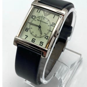 Emporio Armani AR-0211 Men's Military Tank Style Watch 26mm - New Battery WR image 3