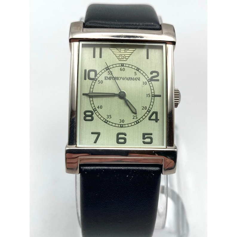 Emporio Armani AR-0211 Men's Military Tank Style Watch 26mm - New Battery WR image 2