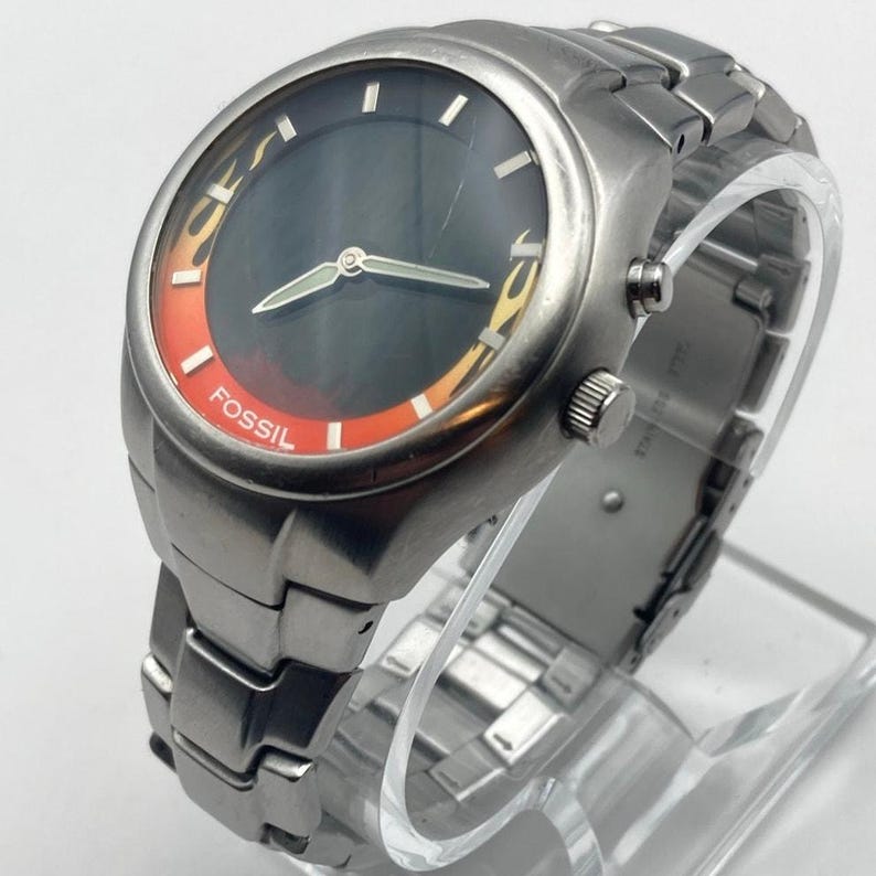 Fossil Big Tic Flame Animation JR-8115 Men's Watch 39mm - New Batteries Works image 9