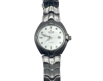 Swiss Hilton Men's Quartz Watch 39mm Date Time -Stainless Steel Band New Battery