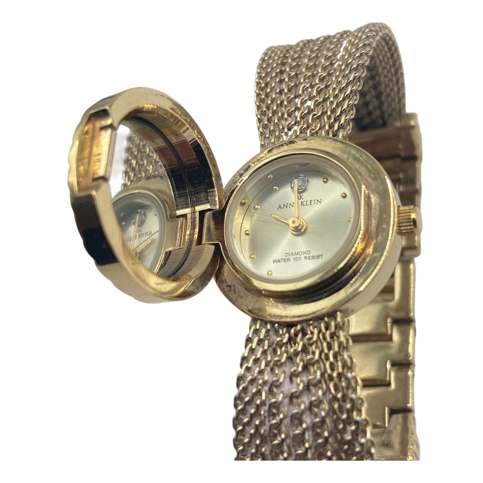 Goldtone Pick-a-boo Watch with Rhinestones RARE Vintage Peek-a-boo Watch, by Patek Philippe main image 3