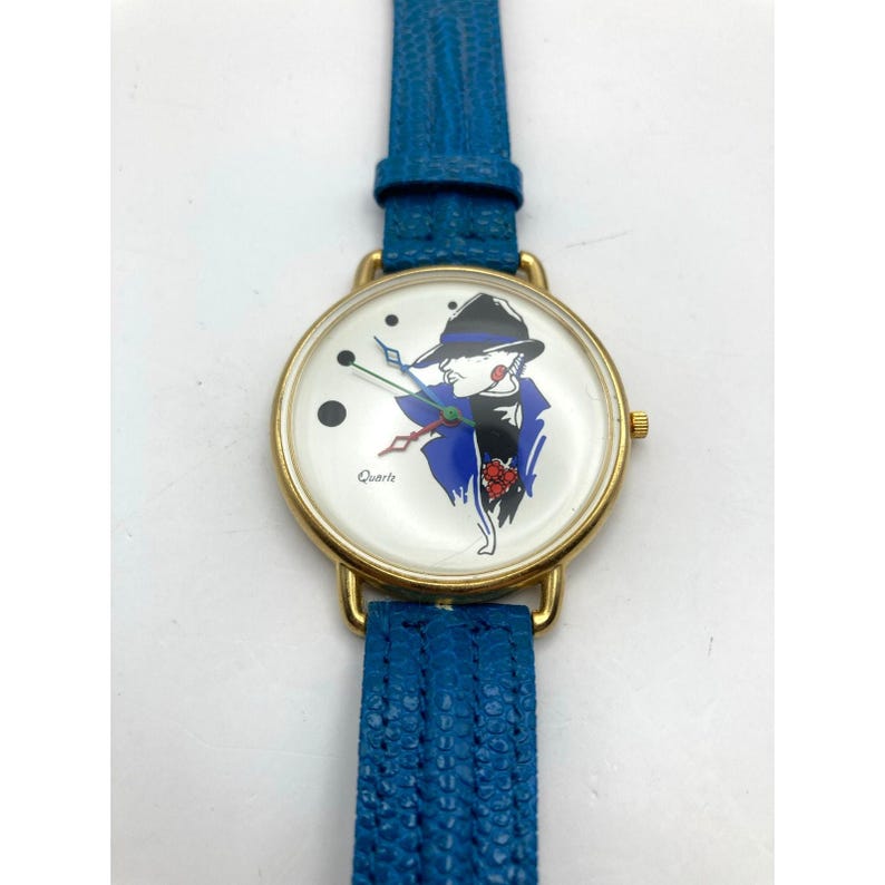 Unique Art Illustrated Vintage Women's Watch 44mm - New Battery Adjustable image 5