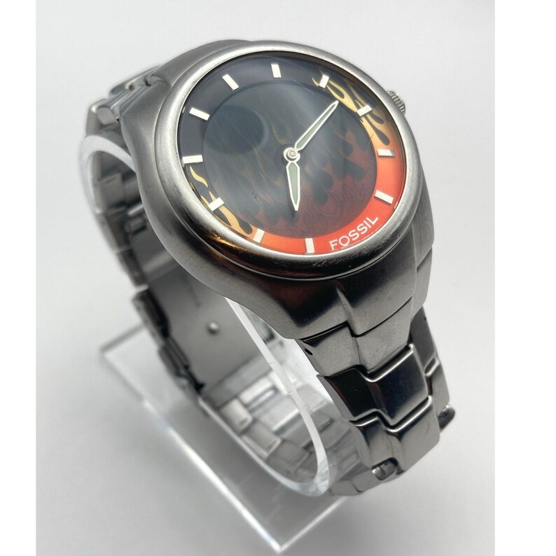 Fossil Big Tic Flame Animation JR-8115 Men's Watch 39mm - New Batteries Works image 7