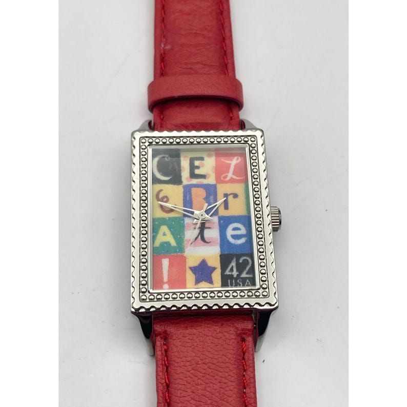 Arjang and Company Postage Stamp Women's Watch - Fresh Battery - Adjustable WR image 3