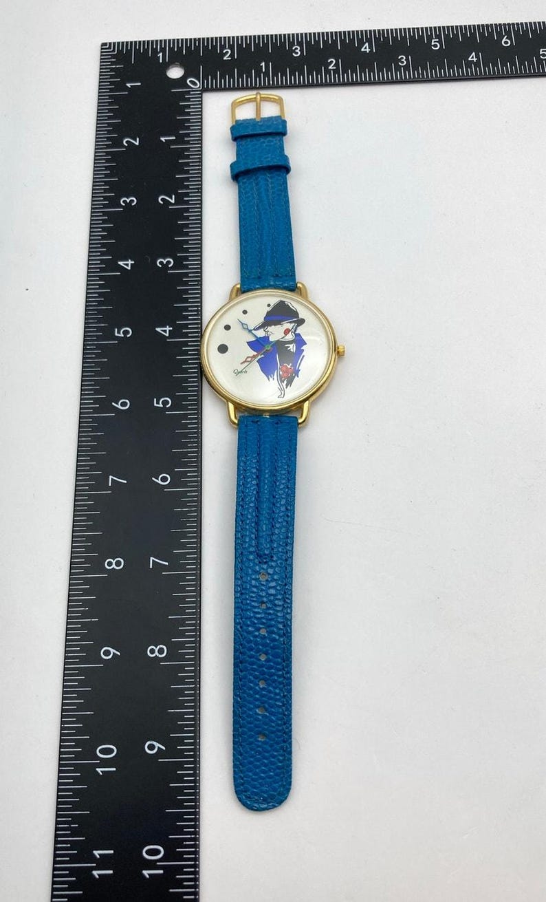 Unique Art Illustrated Vintage Women's Watch 44mm - New Battery Adjustable image 11