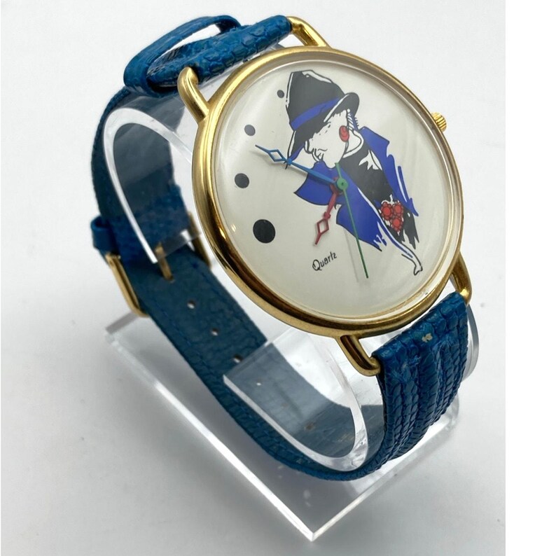 Unique Art Illustrated Vintage Women's Watch 44mm - New Battery Adjustable image 4