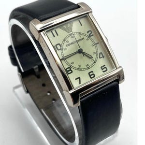 Emporio Armani AR-0211 Men's Military Tank Style Watch 26mm - New Battery WR image 1