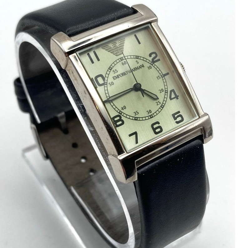 Emporio Armani AR-0211 Men's Military Tank Style Watch 26mm - New Battery WR image 1