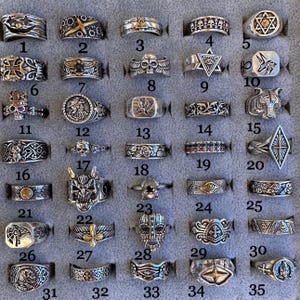 Koop 2 gratis verzending! Vintage statement-ringen, retro punkring, Y2K zilveren ringen, gotische kruisringen, Eye of God-ringen, collectie grunge-ringen