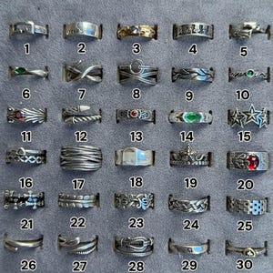 Buy 2 Free Shipping!Punk statement rings,Vintage silver ring,Y2K stackble rings,gothic cross rings,grunge rings collection,Silver Star rings