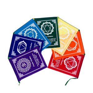 Small Set of 7 Chakra Prayer Flags