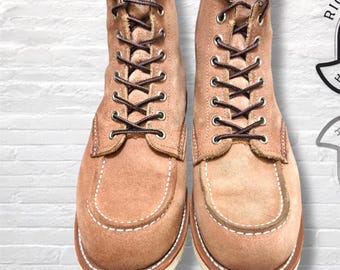 Botas de trabajo de ante con puntera de mocasín – Botas casuales para hombre hechas a mano – Calzado de cuero personalizado para uso diario