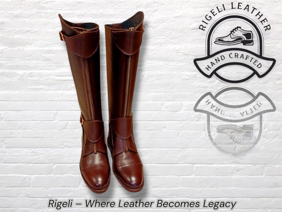 Handmade Tall Leather Riding Boots | Men's Equestrian Boots, Custom Fit ...