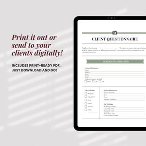 Photography Booking Form Template for Photography Questionnaire Canva ...
