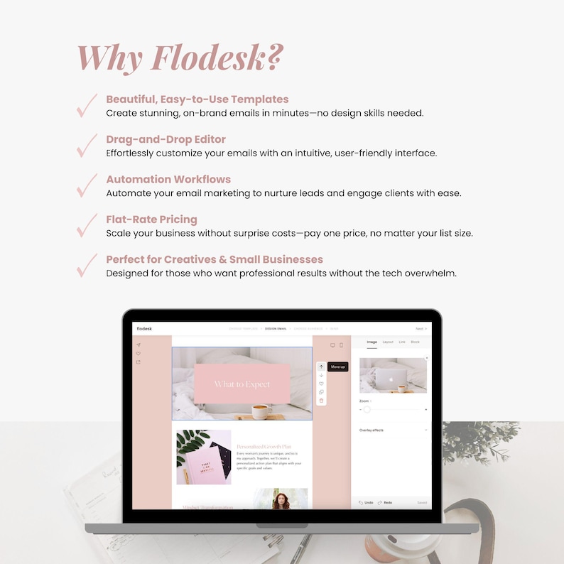 Flodesk email sequence template optimized for coaches, consultants, and course creators, designed to save time and boost engagement with polished, professional email layouts.