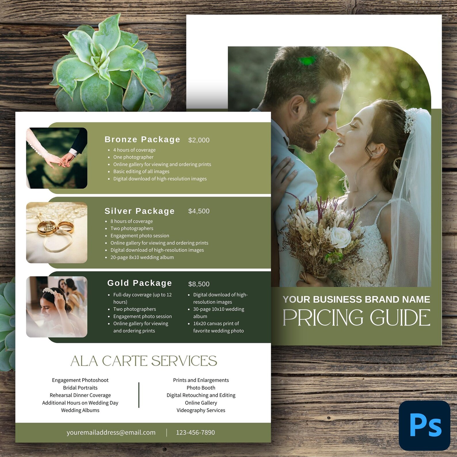Photography Rates Per Hour Brochure.pdf Wedding Photography Price Guide Template for Photographer Pamphlet ...