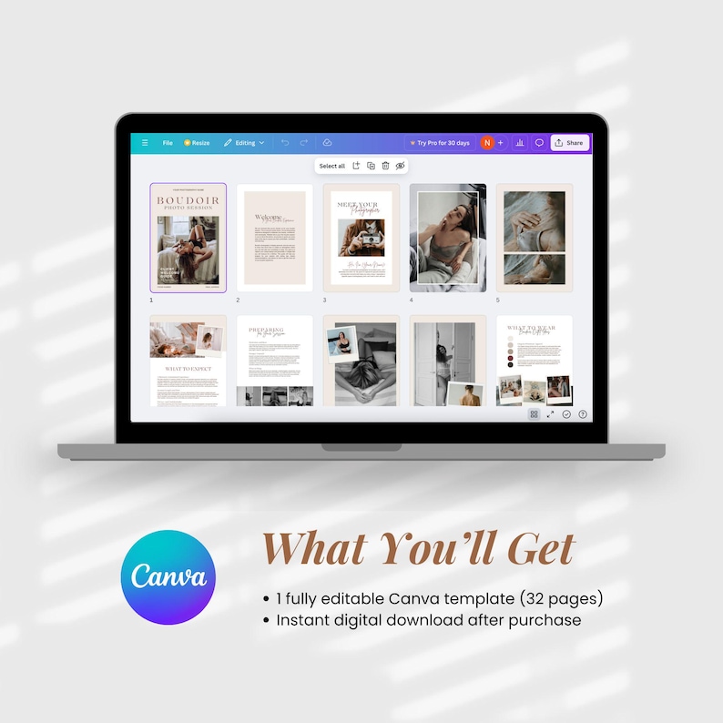 Boudoir Photography Style Guide Template Canva Pre written Boudoir boudoir-photography-style-guide-template-canva-pre-written-boudoir