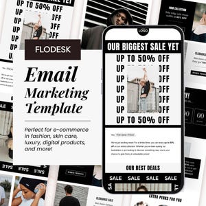 Flodesk Email Marketing Template for Ecommerce Fashion Clothing Shop Email Sales Sequence for Ecom Luxury Brand Email Promotional Newsletter