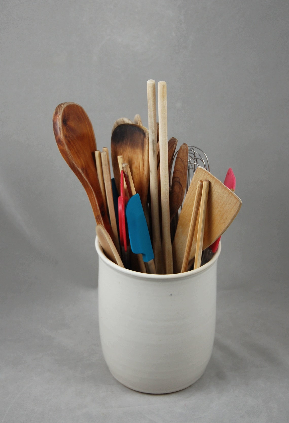 Utensil Jar in Bone White Kitchen Spoon Holder Large Jar for Etsy