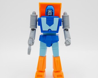 Transformers G1 Huffer Model Kit: 3D Printed Articulated Robot, DIY or Assembled Toy