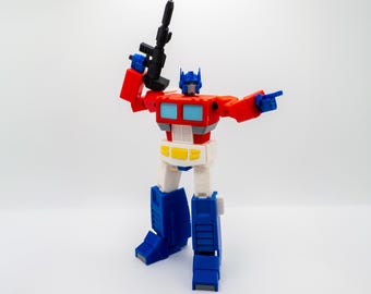 Transformers G1 Optimus Prime Model Kit: 3D Printed Articulated Robot, DIY or Assembled Toy