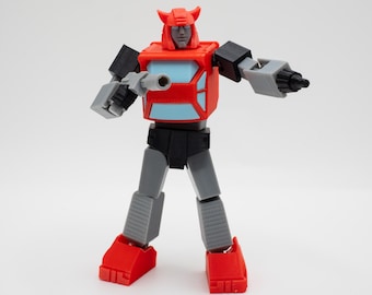 Transformers G1 Cliffjumper Model Kit: 3D Printed Articulated Robot, DIY or Assembled Toy