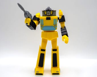 Transformers G1 Sunstreaker Model Kit: 3D Printed Articulated Robot, DIY or Assembled Toy