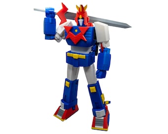 Voltes V Mecha Model Kit: 3D Printed Articulated Robot, DIY or Assembled Toy