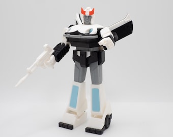 Transformers G1 Prowl Model Kit: 3D Printed Articulated Robot, DIY or Assembled Toy