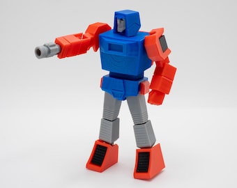 Transformers G1 Windcharger Model Kit: 3D Printed Articulated Robot, DIY or Assembled Toy