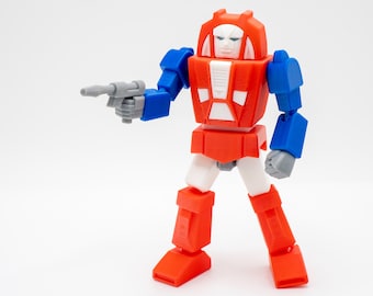 Transformers G1 Gears Model Kit: 3D Printed Articulated Robot, DIY or Assembled Toy