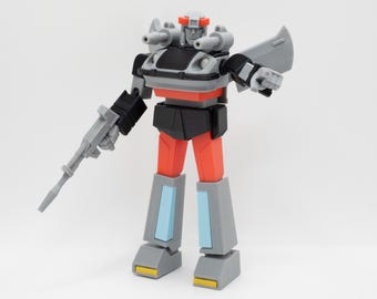 Transformers G1 Bluestreak Model Kit: 3D Printed Articulated Robot, DIY or Assembled Toy