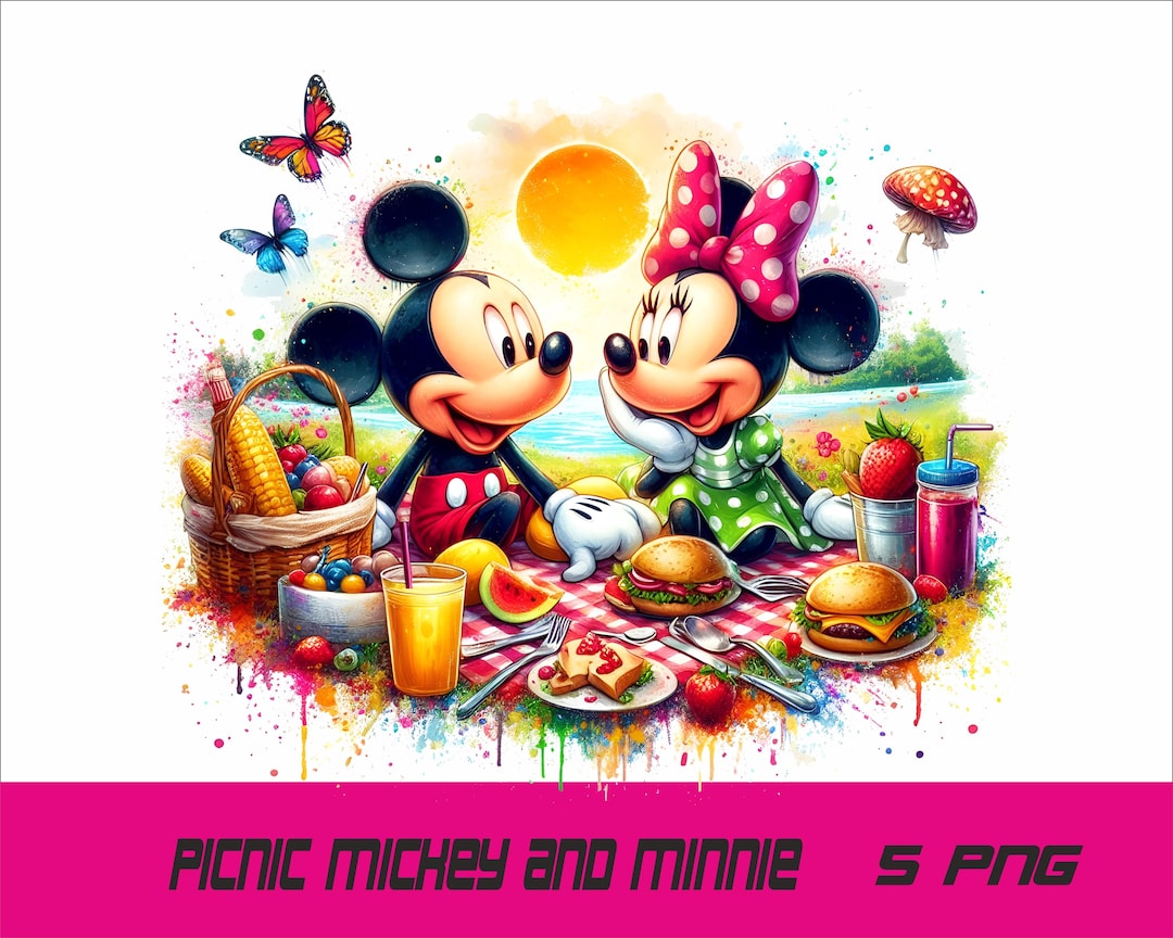 5 PNG Picnic Mickey and Minnie Png Lover Mouse Splash and