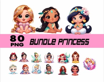 80 PNG Bundle Princess  Png Superher Splash and Watercolor Png Transparent PNG file for Sublimation