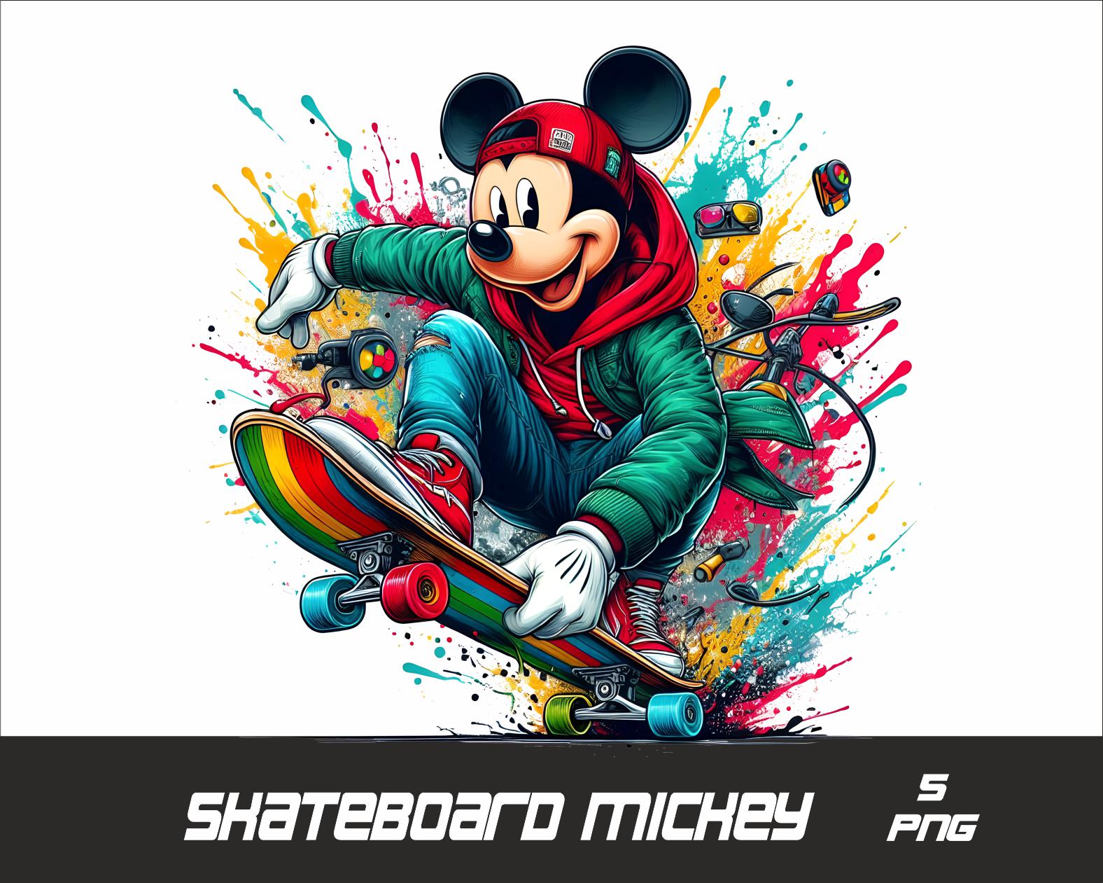 ミッキーマウス スケートボード スケボー バブルヘッド 首振り ビッグフィギュア レア☆ミッキーマウス Mickey Mouse スケートボード スケボー バブル