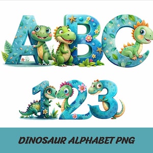 恐竜アルファベットPNGフォント パーティーレターPNG 恐竜フォント ベビー恐竜アルファベットPNG